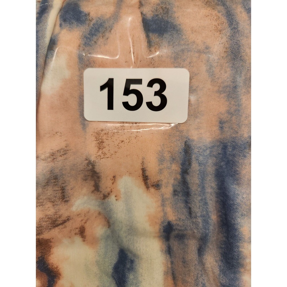 Staccato Women's Mini Dress Boho Artsy Flowy Short Sleeve Pink Blue Size Medium - Picture 11 of 11